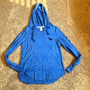 VS Pink Long Sleeved Hoodie Shirt sz S